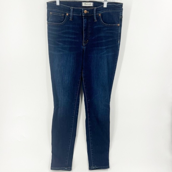 ✅MADEWELL  "9" HIGH-RISE SKINNY" JEANS DARK WASH EUC SIZE 30 - Picture 2 of 7